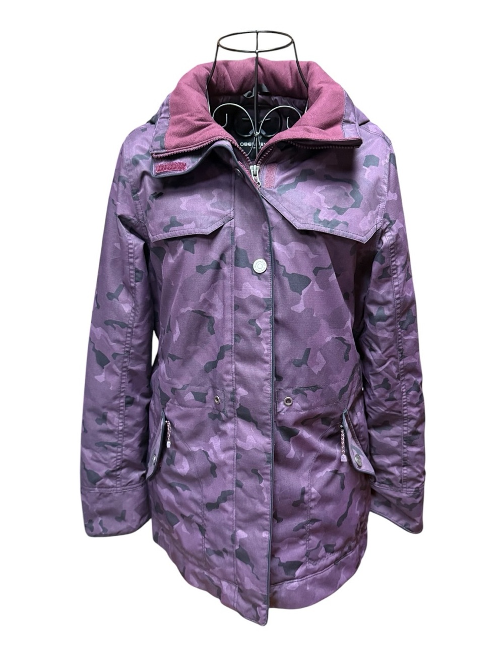 Obermeyer Purple Camouflage Insulated Winter Ski Jacket Size 4
